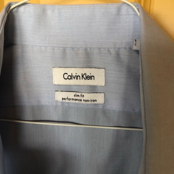 Calvin Klein Slim Fit Men’s Dress Shirt 17 1/2 - Picture 4 of 16